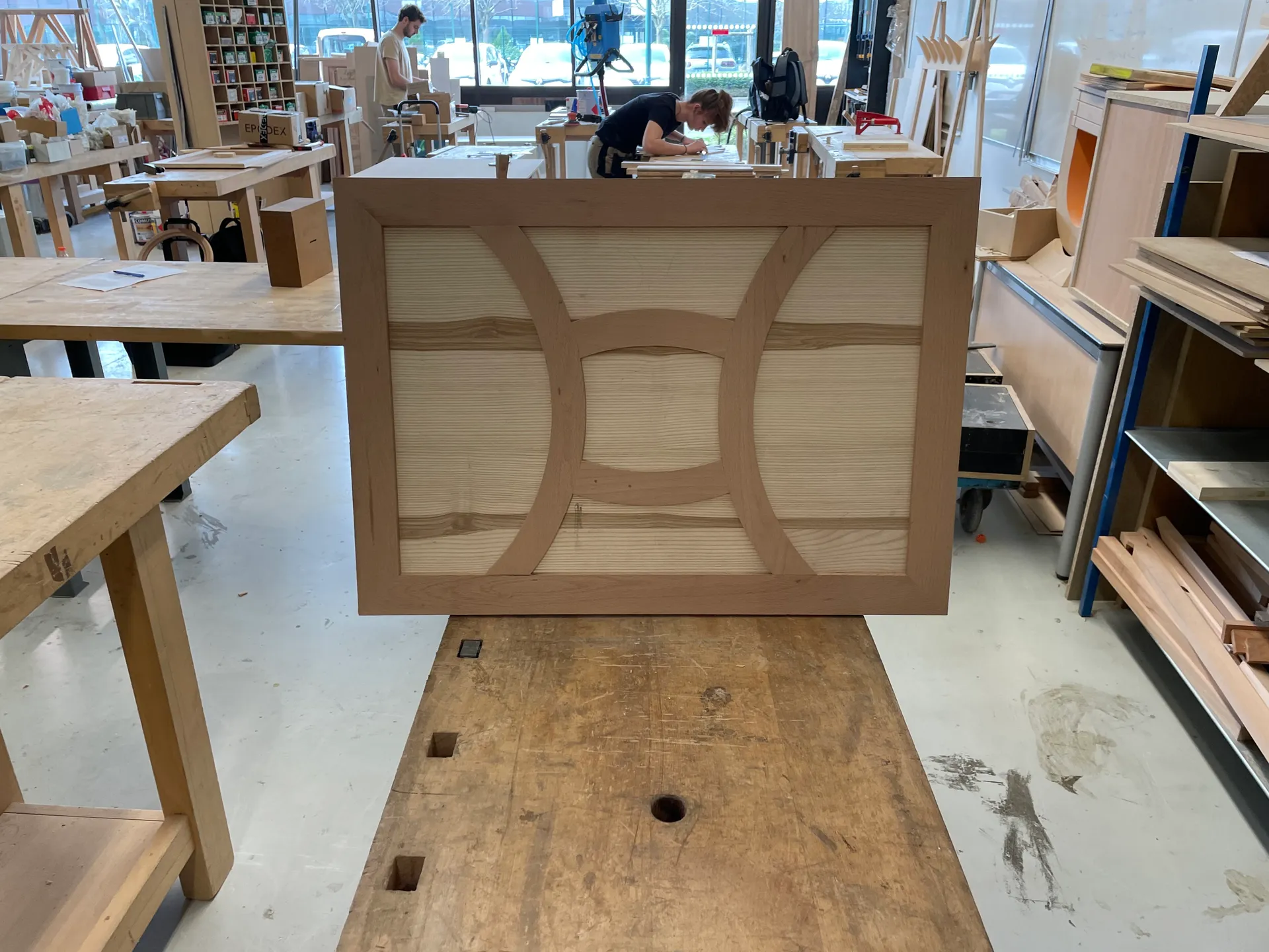 Plateau de table, panneaux à glace